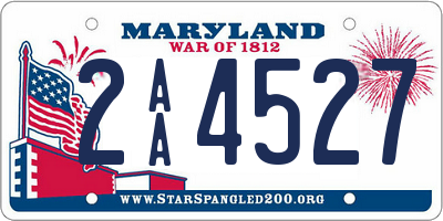 MD license plate 2AA4527