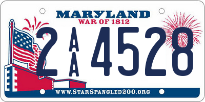MD license plate 2AA4528