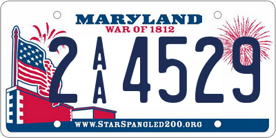 MD license plate 2AA4529