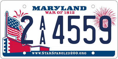 MD license plate 2AA4559