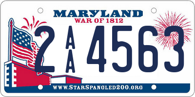 MD license plate 2AA4563