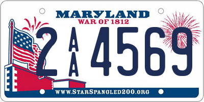 MD license plate 2AA4569