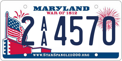 MD license plate 2AA4570