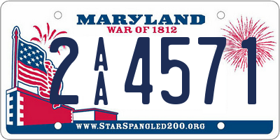 MD license plate 2AA4571