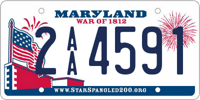 MD license plate 2AA4591