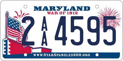 MD license plate 2AA4595