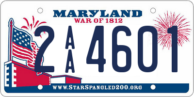 MD license plate 2AA4601