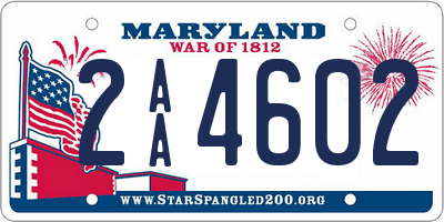 MD license plate 2AA4602