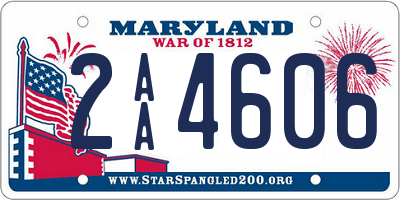 MD license plate 2AA4606