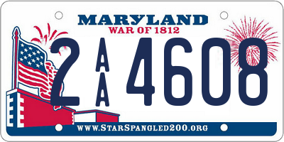MD license plate 2AA4608