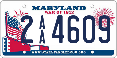 MD license plate 2AA4609