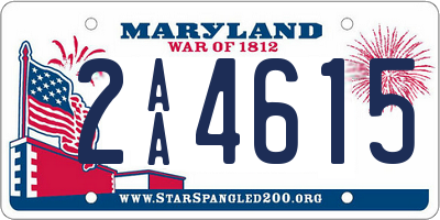 MD license plate 2AA4615