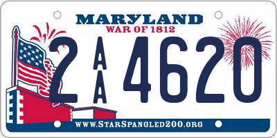 MD license plate 2AA4620