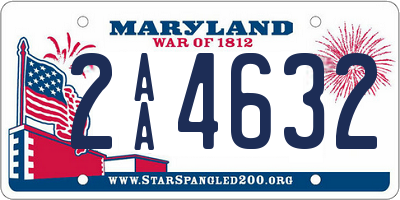 MD license plate 2AA4632