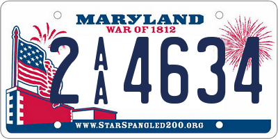 MD license plate 2AA4634