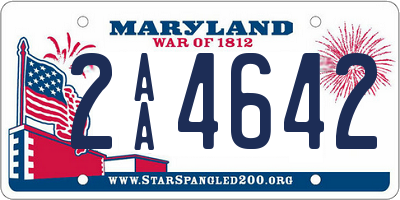 MD license plate 2AA4642