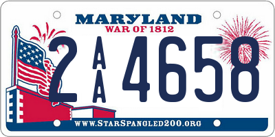MD license plate 2AA4658
