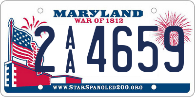 MD license plate 2AA4659