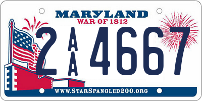 MD license plate 2AA4667