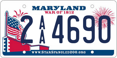 MD license plate 2AA4690