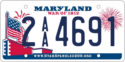 MD license plate 2AA4691