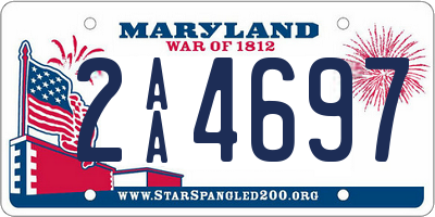 MD license plate 2AA4697