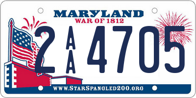 MD license plate 2AA4705