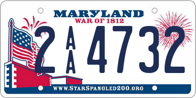 MD license plate 2AA4732