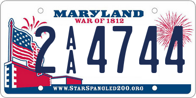 MD license plate 2AA4744