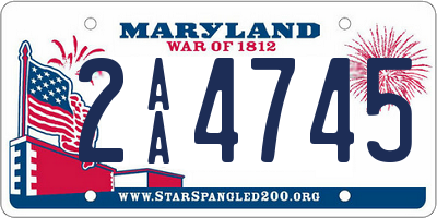 MD license plate 2AA4745