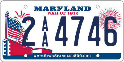 MD license plate 2AA4746