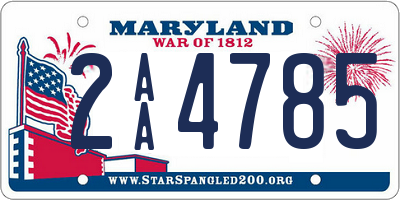 MD license plate 2AA4785
