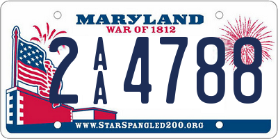 MD license plate 2AA4788