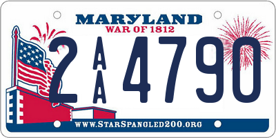 MD license plate 2AA4790