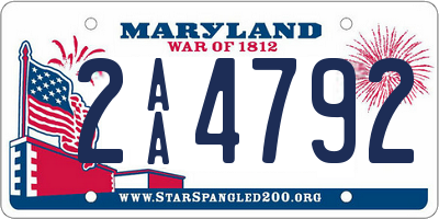 MD license plate 2AA4792