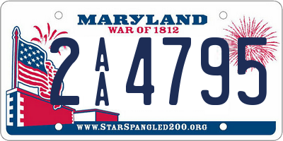 MD license plate 2AA4795
