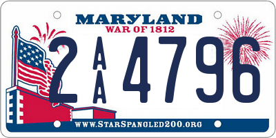 MD license plate 2AA4796