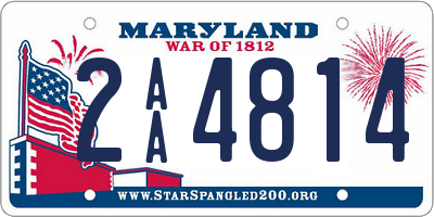 MD license plate 2AA4814