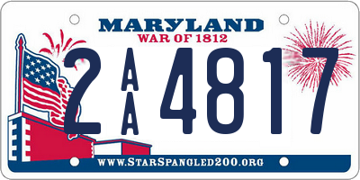 MD license plate 2AA4817