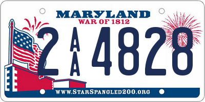 MD license plate 2AA4828