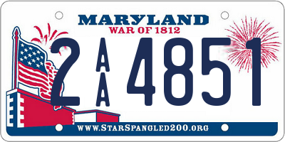 MD license plate 2AA4851