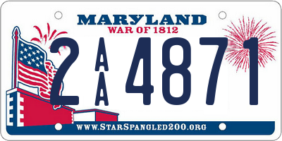 MD license plate 2AA4871