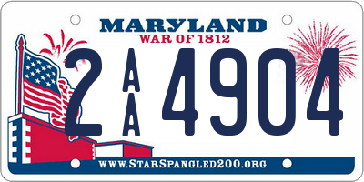 MD license plate 2AA4904