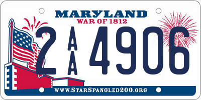 MD license plate 2AA4906