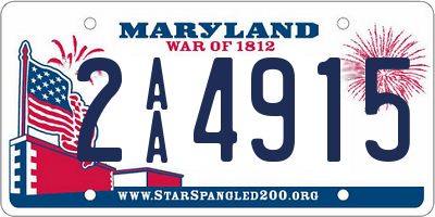 MD license plate 2AA4915