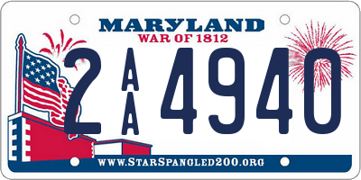 MD license plate 2AA4940