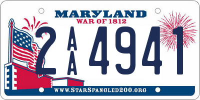 MD license plate 2AA4941