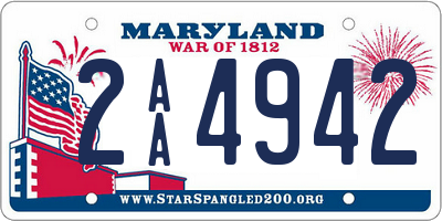 MD license plate 2AA4942