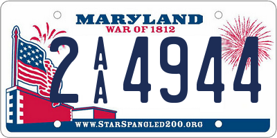 MD license plate 2AA4944