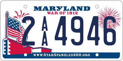 MD license plate 2AA4946